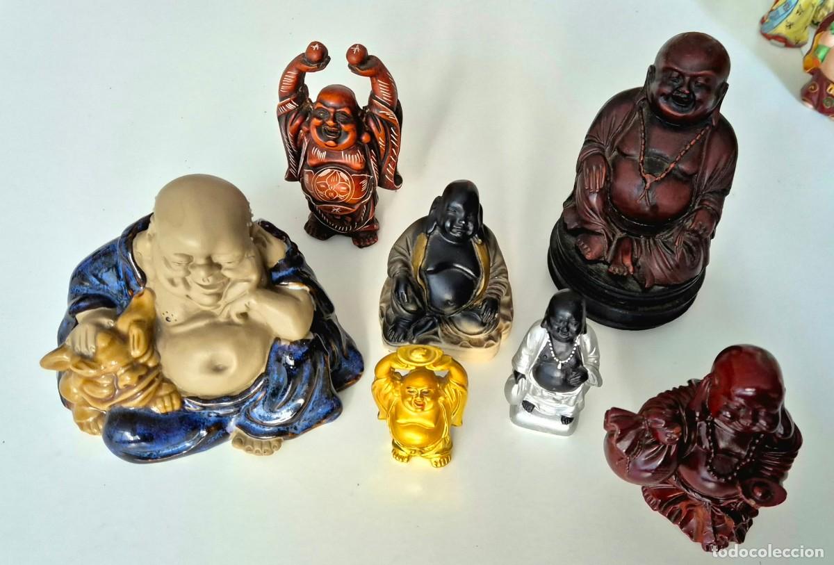 Antig&uuml;edades: Lote de 7 budas diferentes