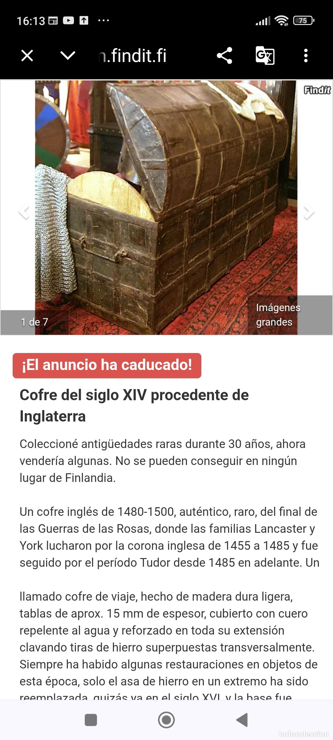 Antig&uuml;edades: Ba&uacute;l de pino y cuero - Foto 25
