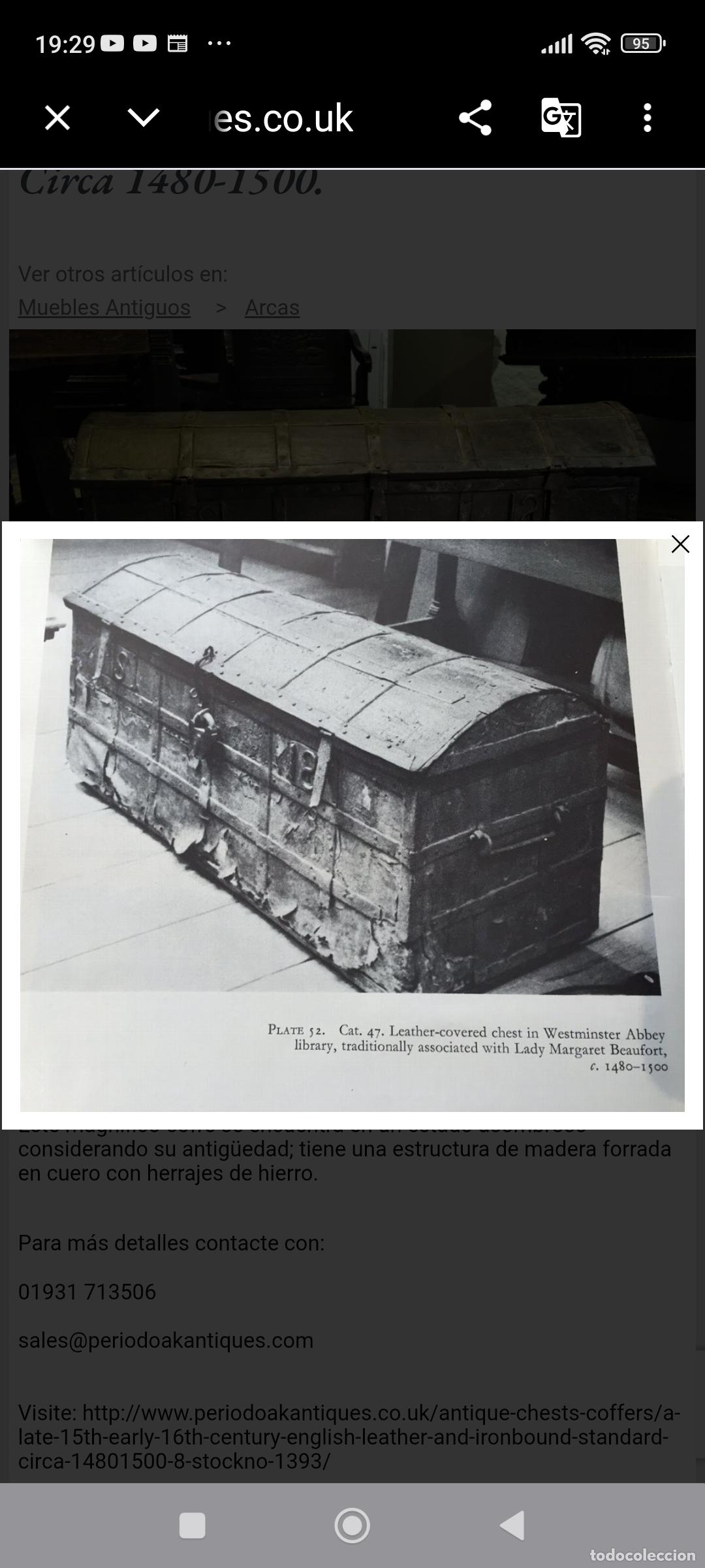 Antig&uuml;edades: Ba&uacute;l de pino y cuero - Foto 29