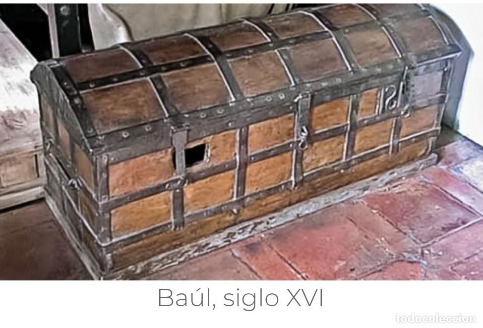 Antig&uuml;edades: Ba&uacute;l de pino y cuero - Foto 30