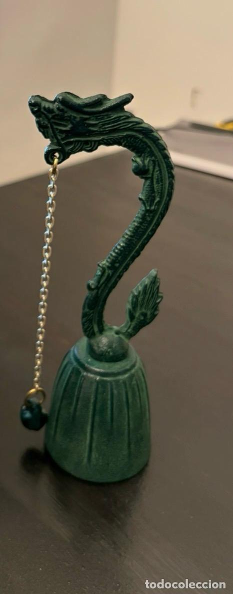 Antiguidades: Campana Drag&oacute;n Japon&eacute;s Hierro
