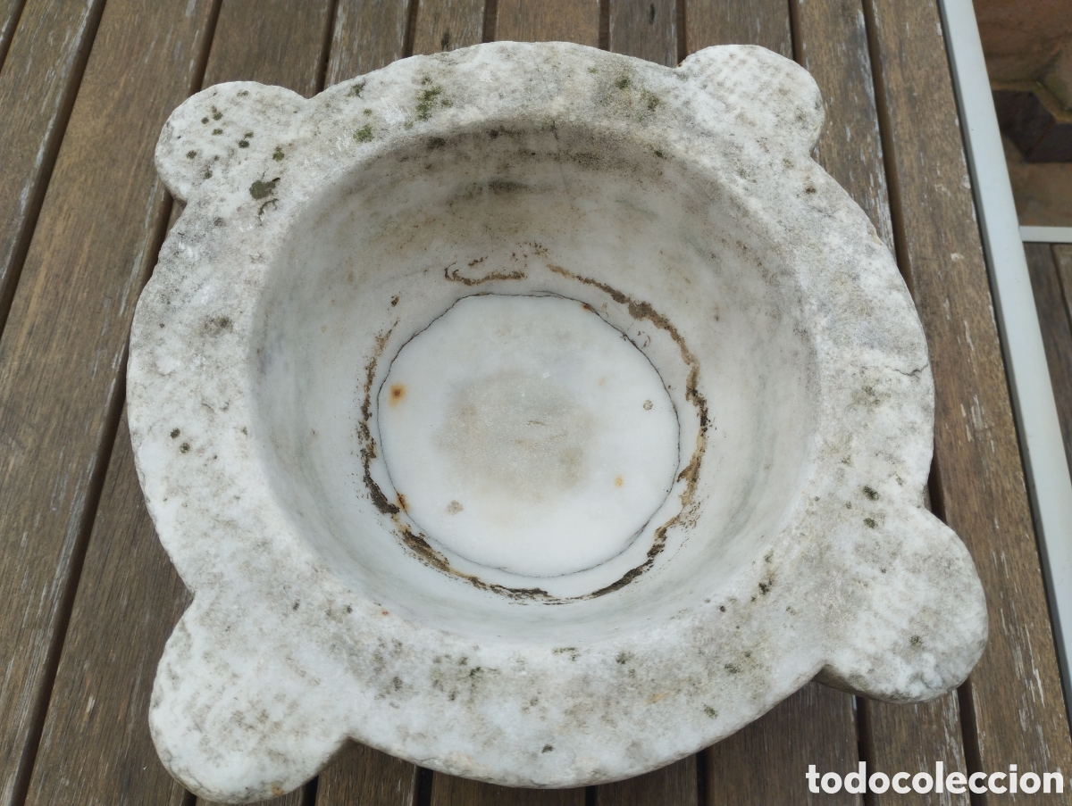 Antiquit&auml;ten: Antiguo mortero de piedra 24cmX 13cm