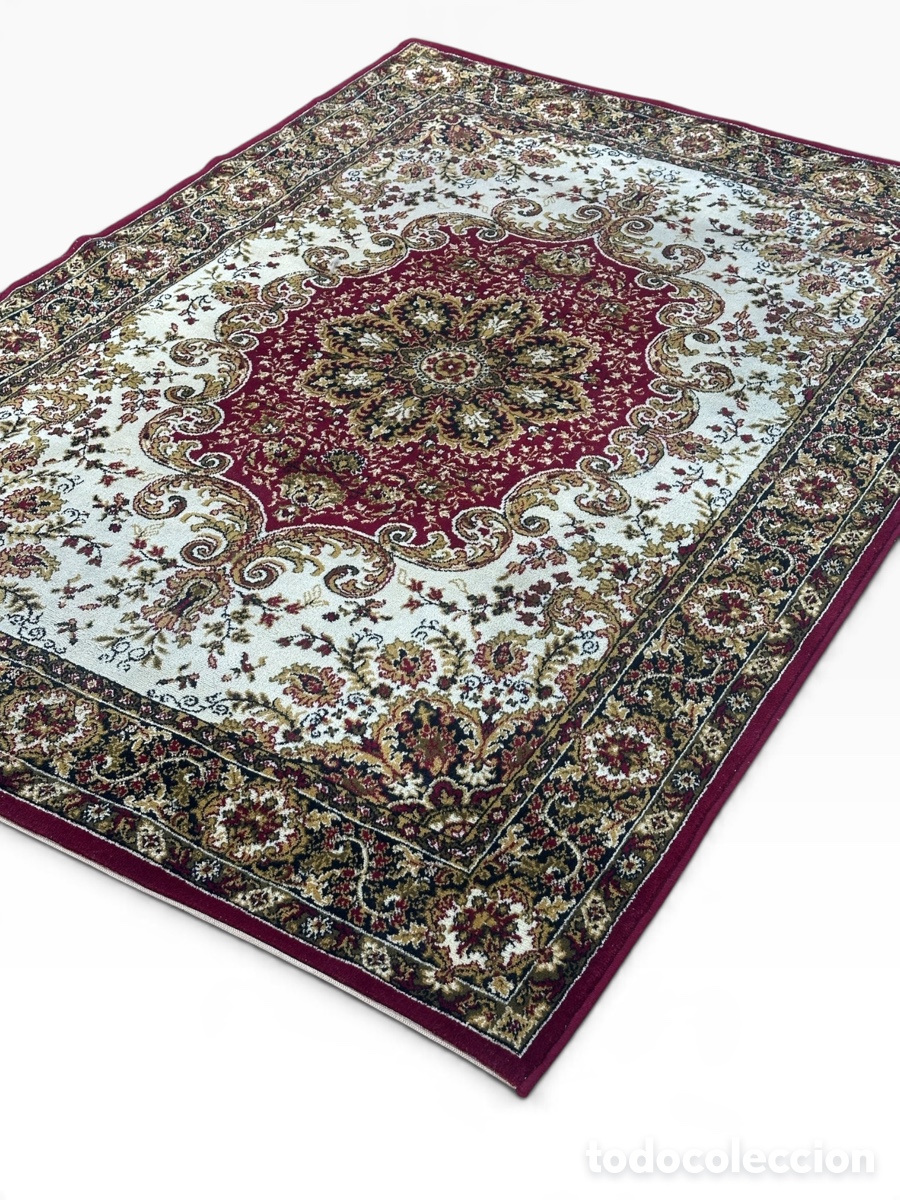 Antiguidades: Gran alfombra mec&aacute;nica estilo Persa / Isfah&aacute;n. 2,40 x 1,65 M.