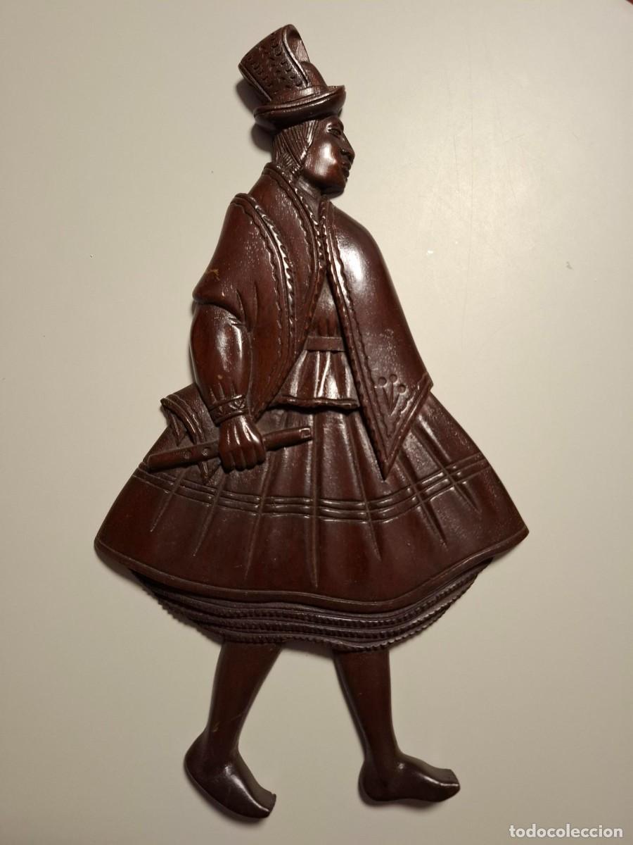 Antig&uuml;edades: Figuras de madera tallada peruanas para colgar - Foto 2