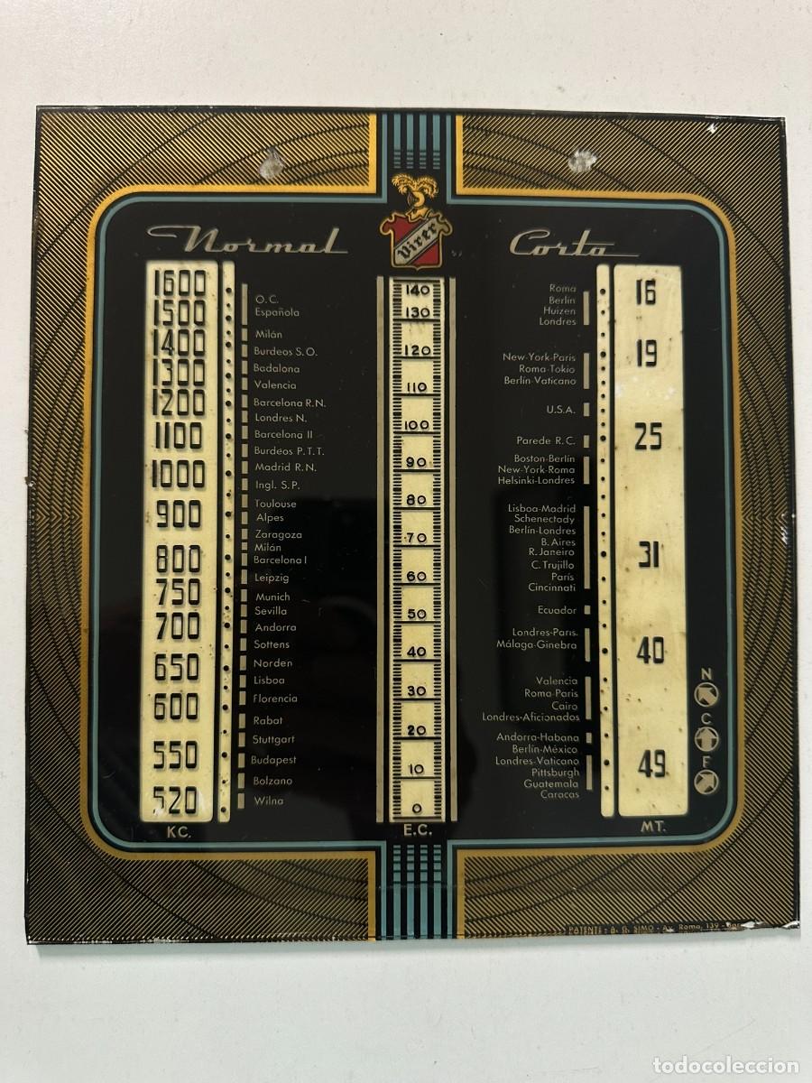 Antig&uuml;edades: Dial de cristal de radio a v&aacute;lvulas - Foto 1