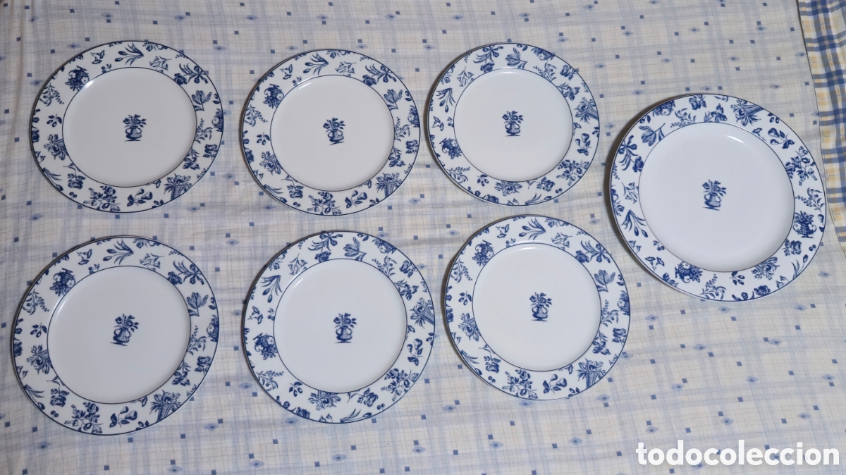 Oggetti Antichi: Platos Vista Alegre Chintz Azul de los a&ntilde;os 80