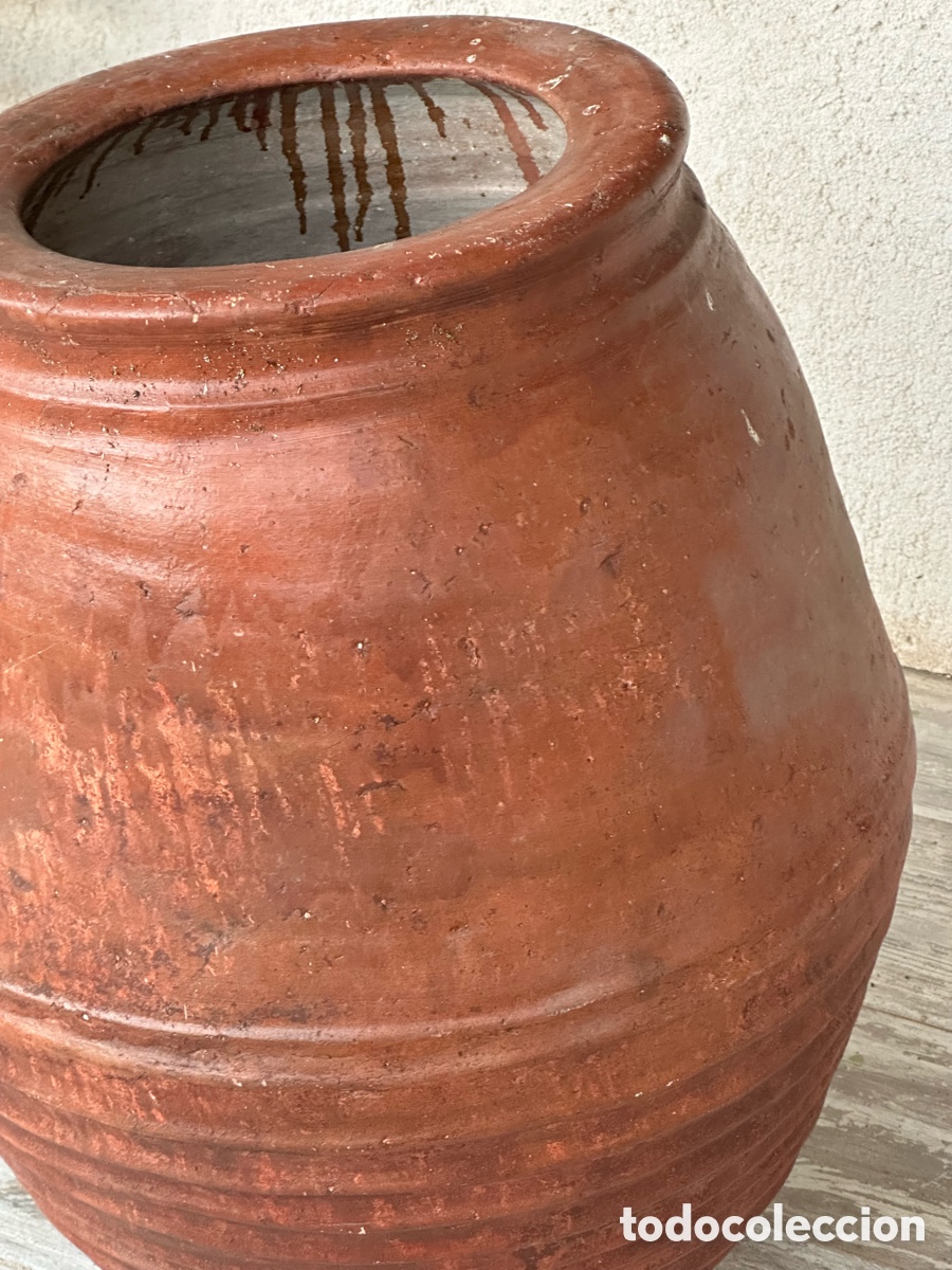 Antig&uuml;edades: Tinaja antigua de barro. Alfarer&iacute;a popular. - Foto 5