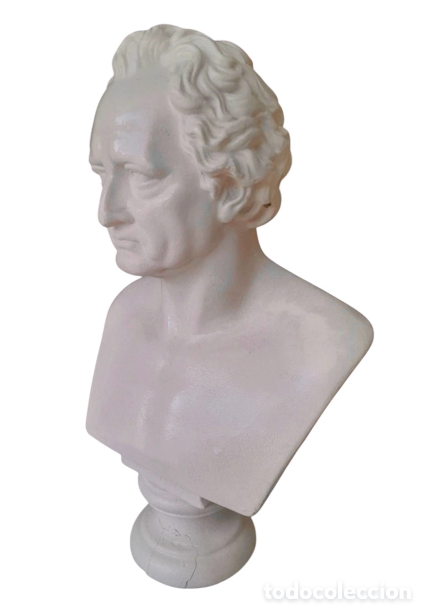 Antig&uuml;edades: Busto masculino franc&eacute;s Circa 1.950. - Foto 2