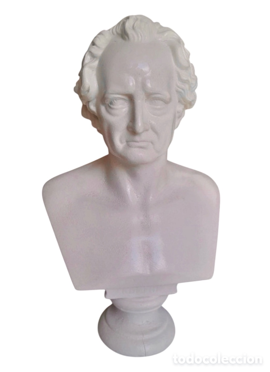 Antig&uuml;edades: Busto masculino franc&eacute;s Circa 1.950. - Foto 3