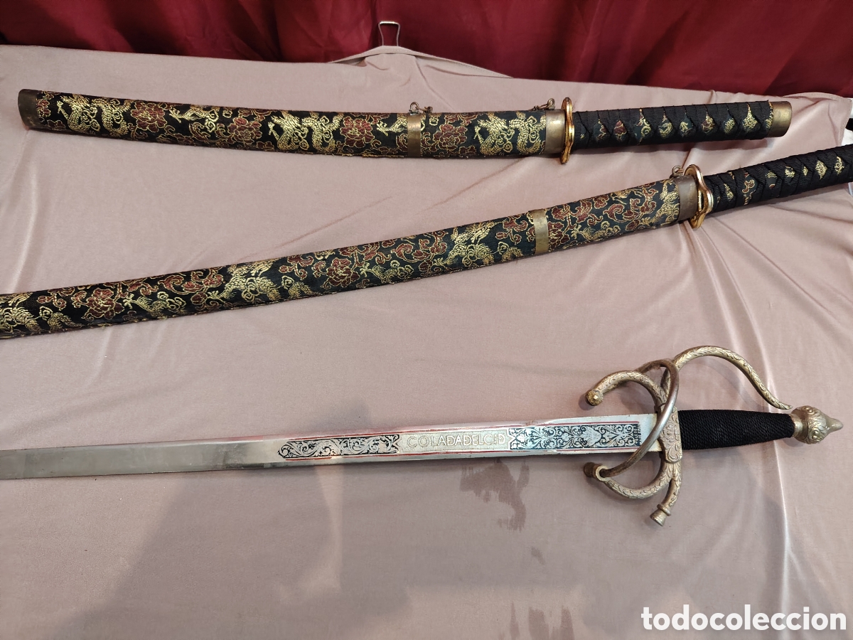 Antig&uuml;edades: Lote de 3 espadas para decoracion - Foto 5