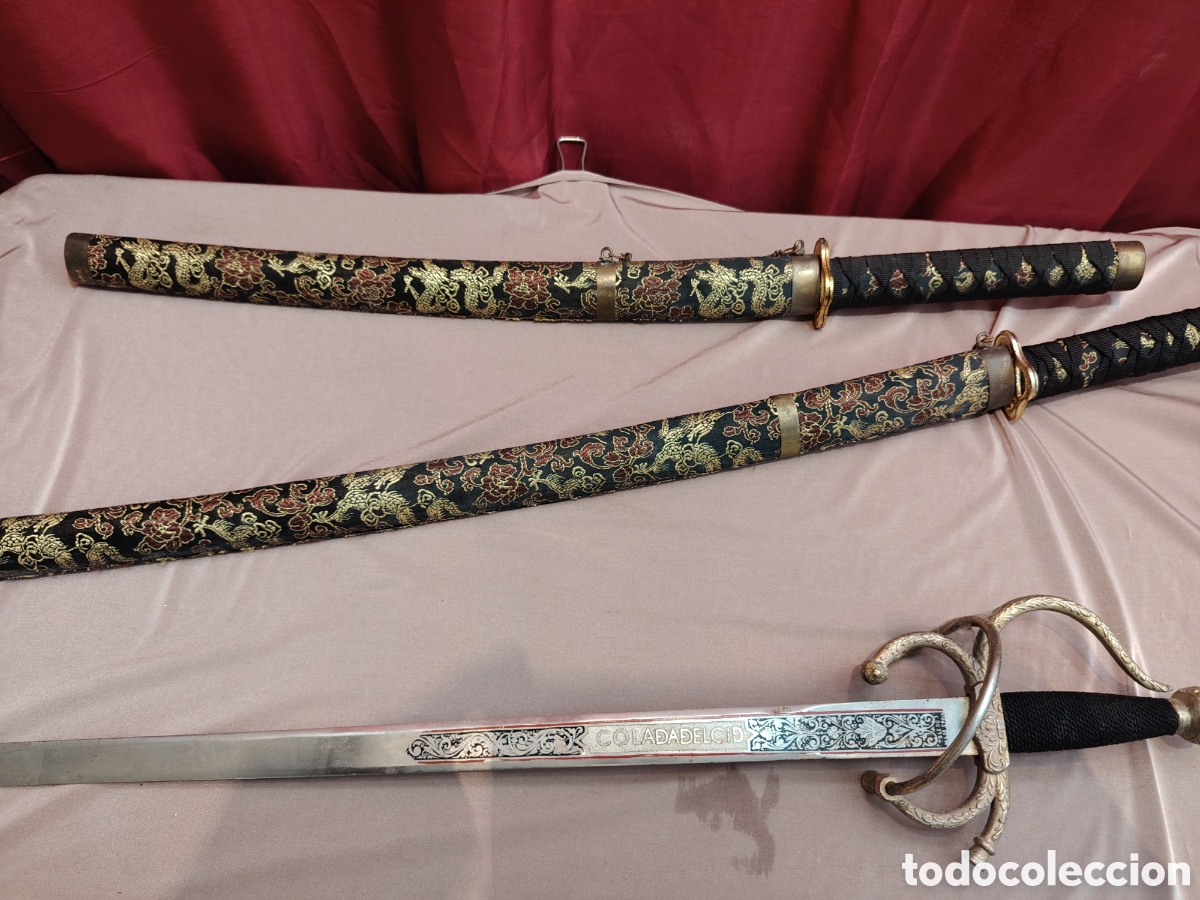 Antig&uuml;edades: Lote de 3 espadas para decoracion - Foto 1