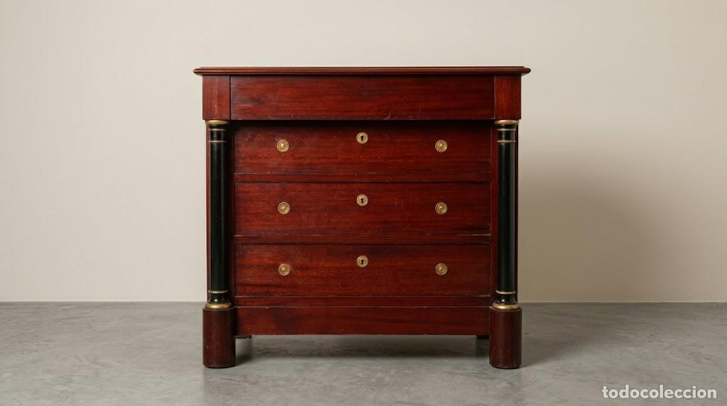 Antiguidades: C&oacute;moda antigua estilo Imperio. Mueble Cajonera C&oacute;moda antigua estilo ingl&eacute;s Victoriano Luis XVI.