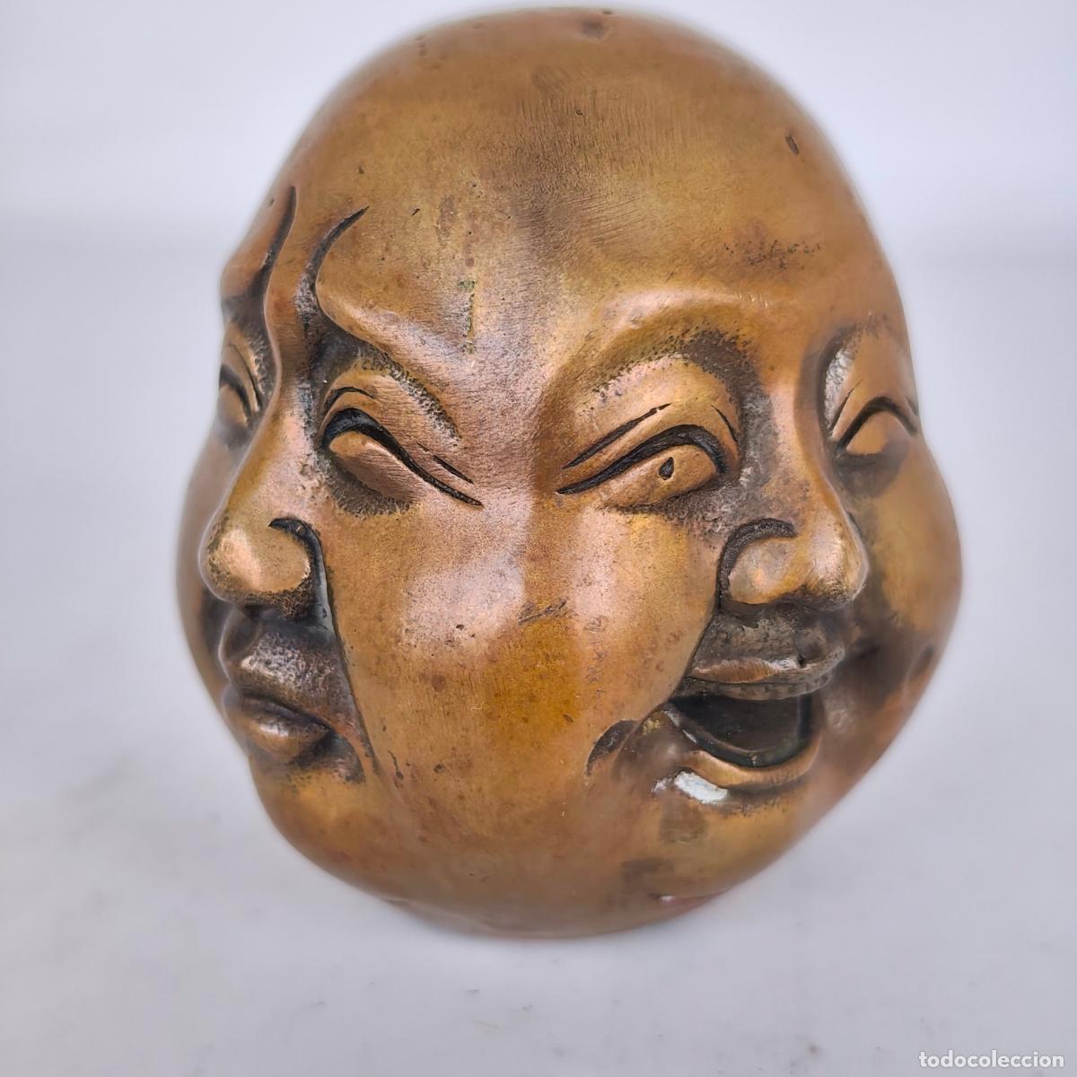 Antig&uuml;edades: CABEZA BUDA BRAHAMA CUATRO CARAS. SELLO EN BASE