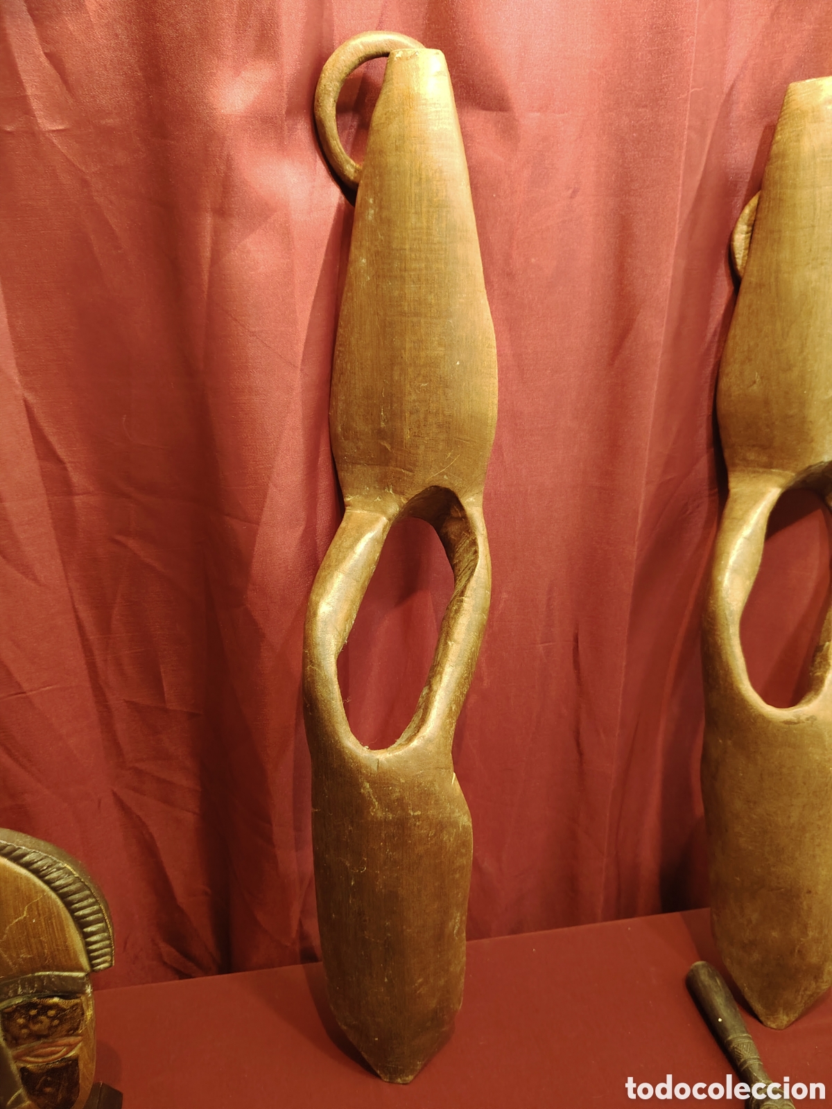Antig&uuml;edades: Lote de figuras de madera - Foto 3