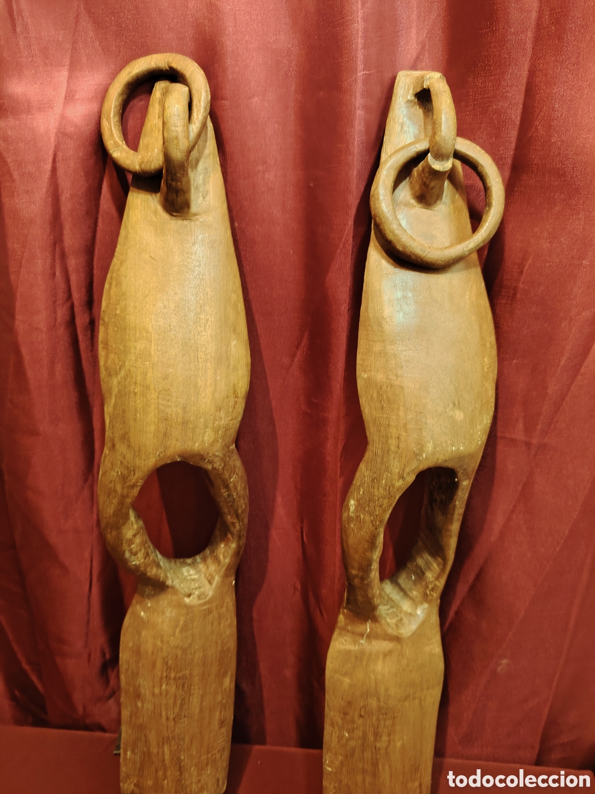 Antig&uuml;edades: Lote de figuras de madera - Foto 7