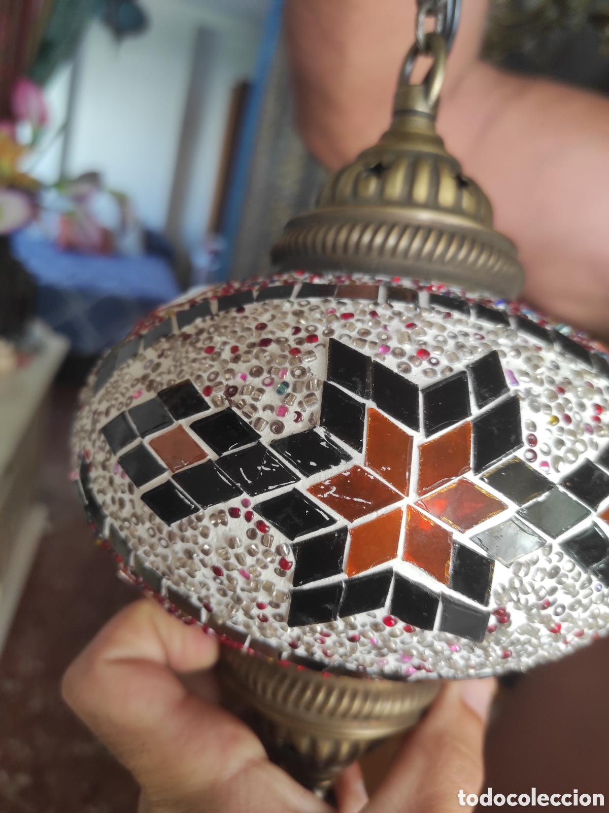 Antig&uuml;edades: L&aacute;mpara de techo Turca Mosaico - Foto 3