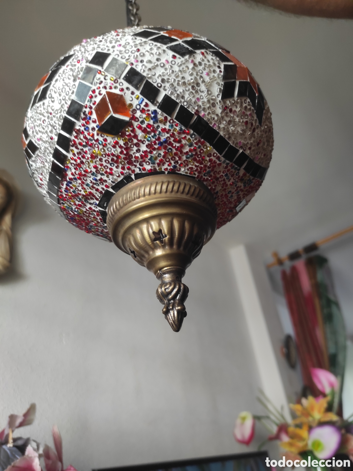Antig&uuml;edades: L&aacute;mpara de techo Turca Mosaico - Foto 5