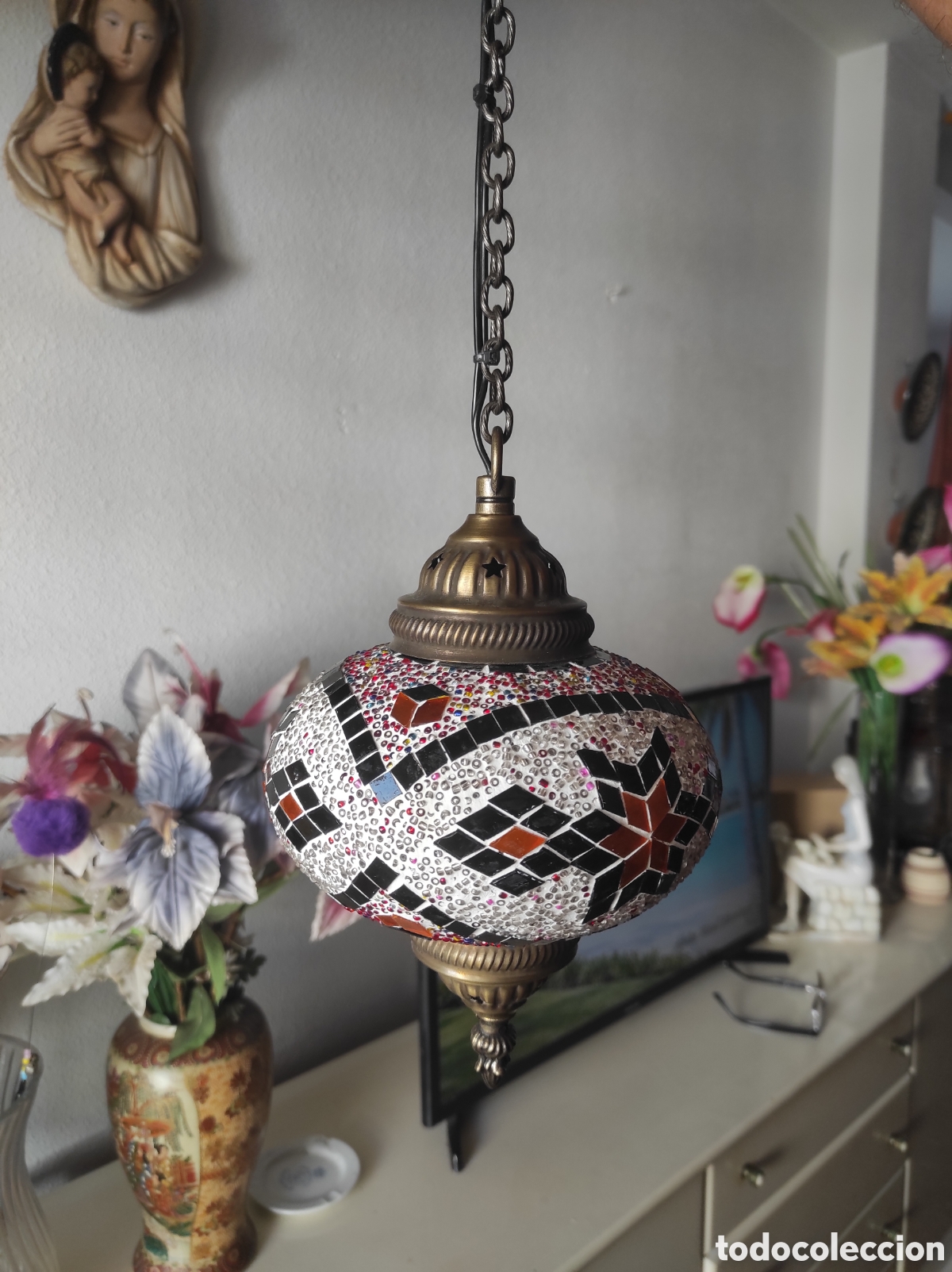 Antig&uuml;edades: L&aacute;mpara de techo Turca Mosaico - Foto 1