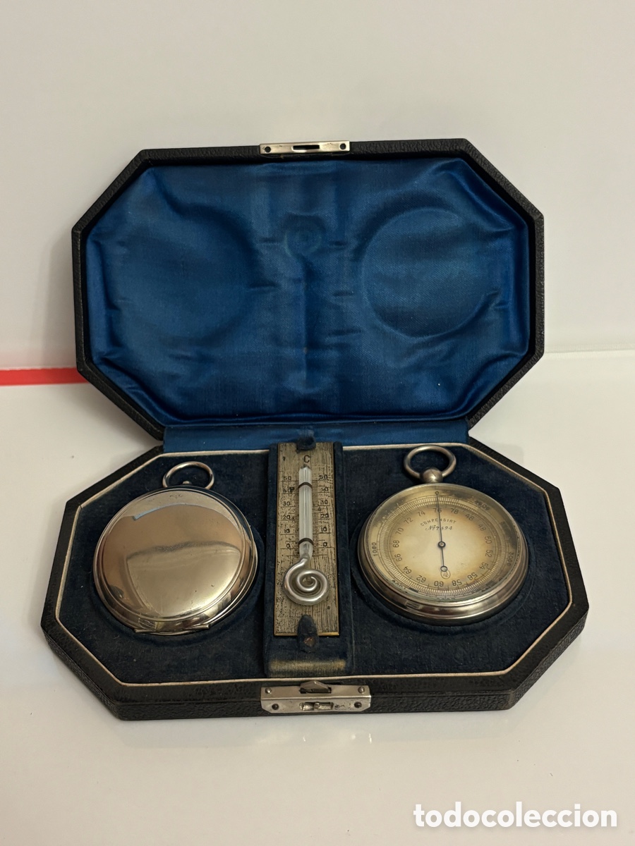 Oggetti Antichi: Estuche meteorol&oacute;gico de bolsillo del siglo: XIX- XX