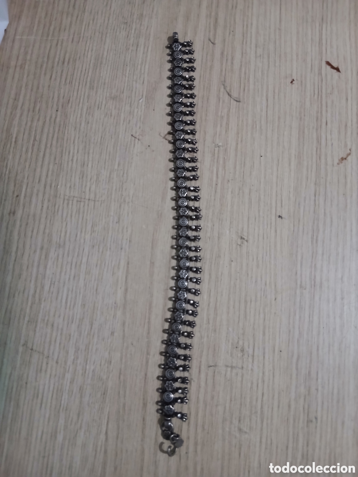 Antig&uuml;edades: ANTIGUA PULSERA DE PLATA 37 GRAMOS,,VER FOTOS