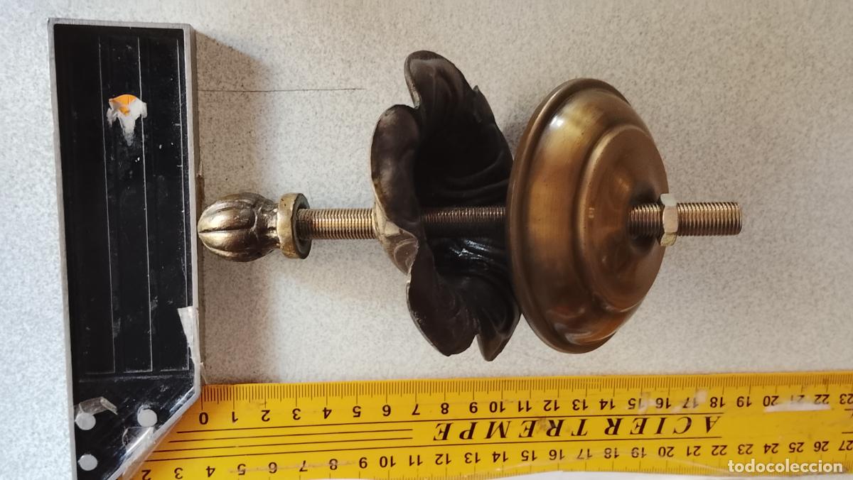Antig&uuml;edades: APLIQUES GUARNICIONES metal bronce despiece l&aacute;mparas TERMINALES PERILLA VER FOTOS