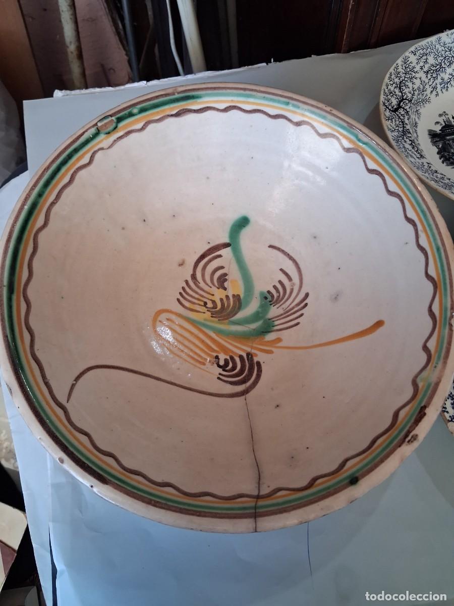 Antiquit&auml;ten: Anriguo cuenco de ceramica de Puente del Arzobispo S XIX