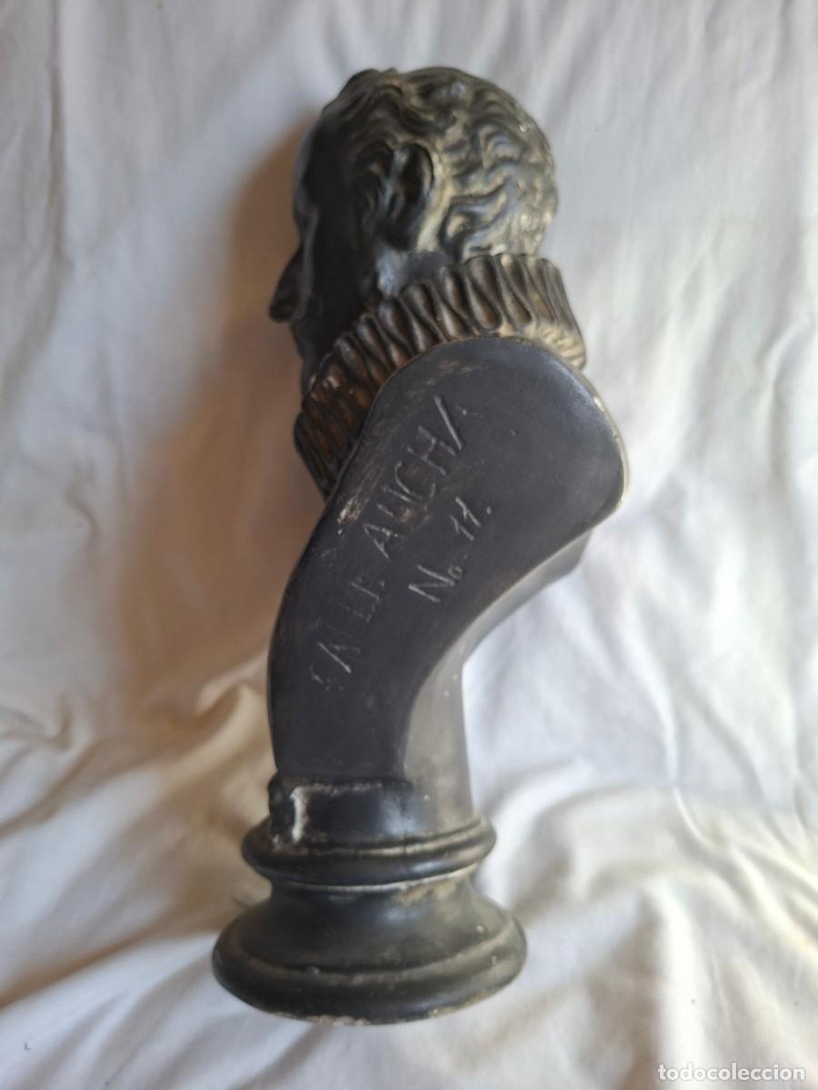 Antig&uuml;edades: Busto Cervantes calamina - Foto 3