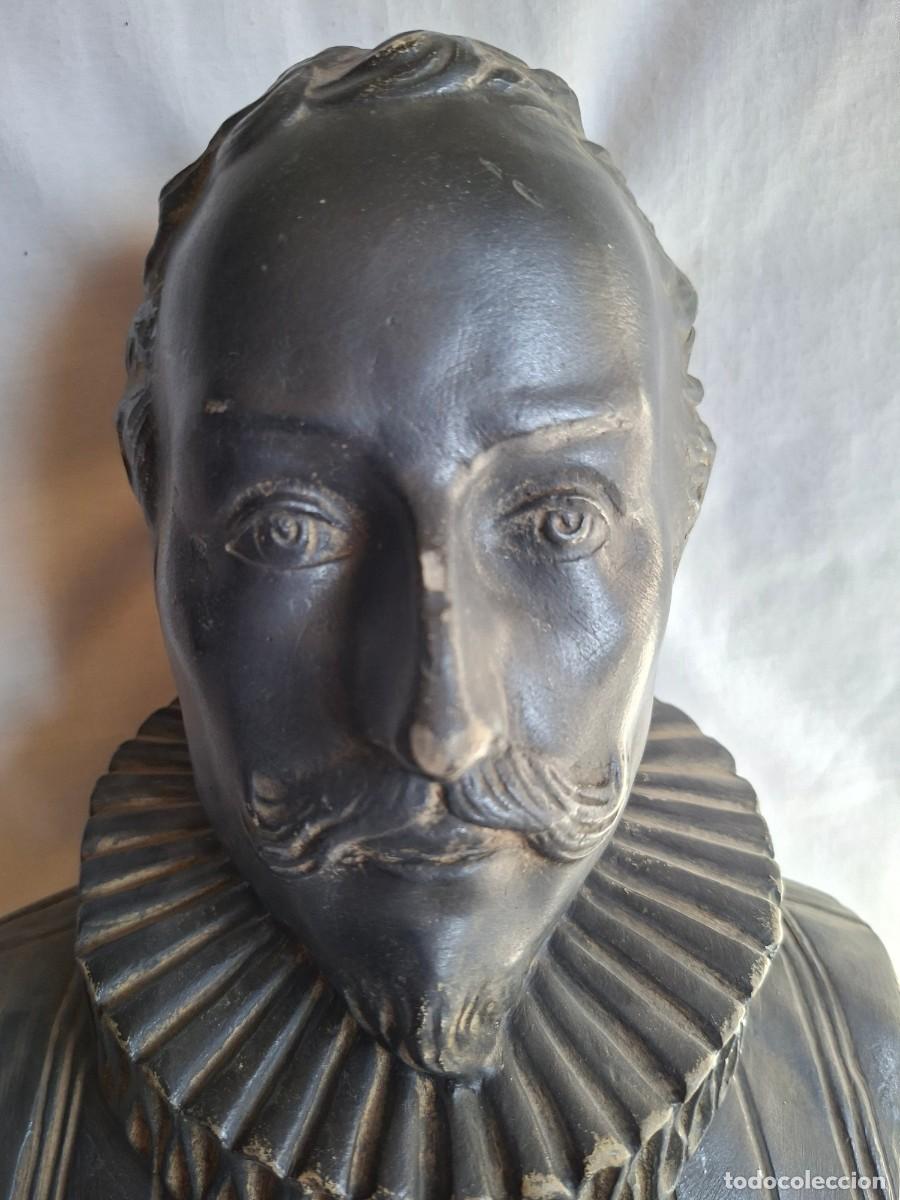 Antig&uuml;edades: Busto Cervantes calamina - Foto 7
