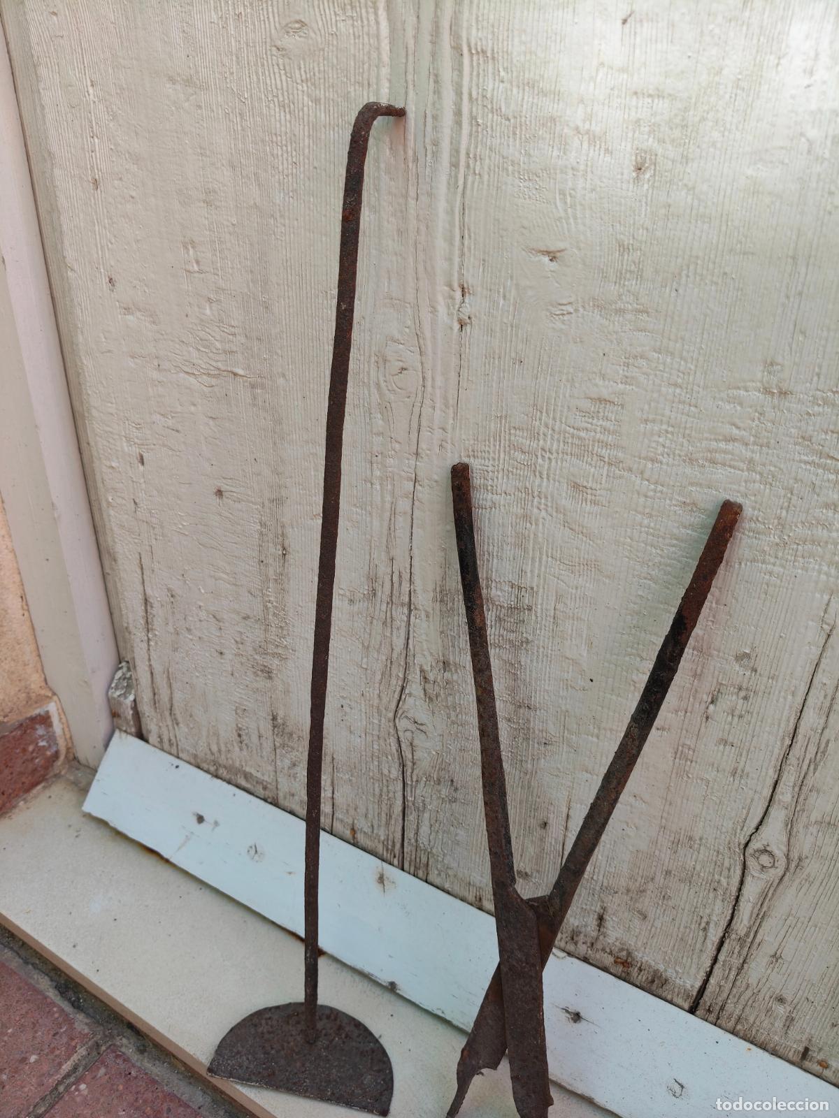 Antig&uuml;edades: Pinzas y atizador chimenea