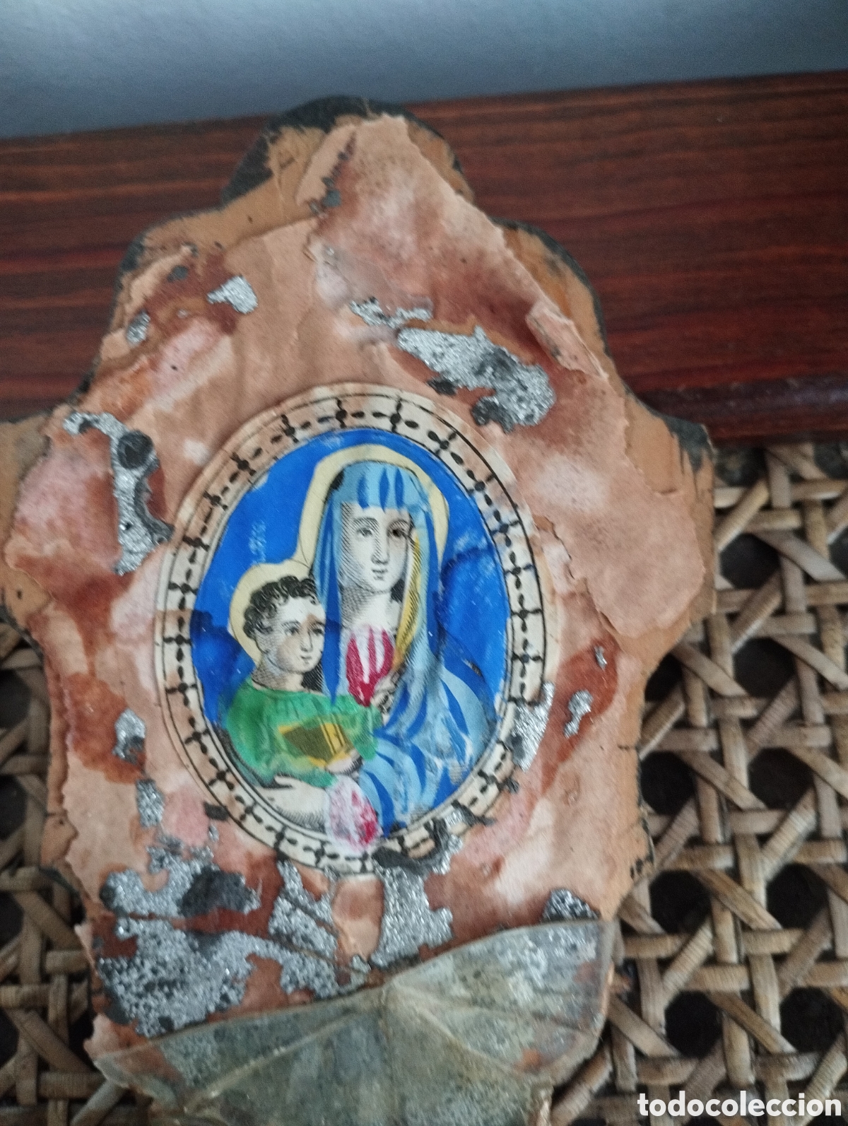 Antig&uuml;edades: Benditera Granja cristal roto - Foto 5