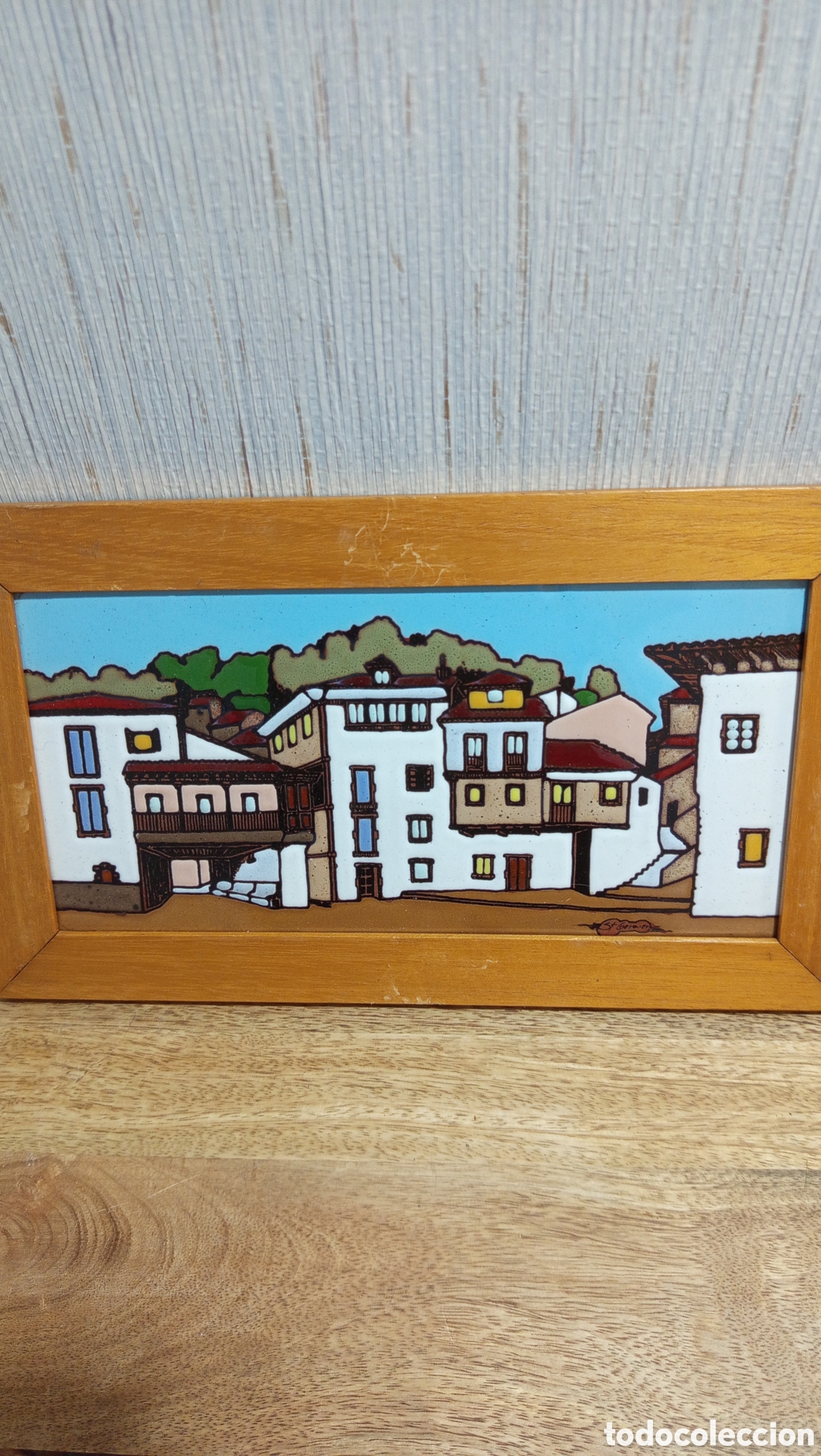 Antig&uuml;edades: Bonito azulejo firmado guernier