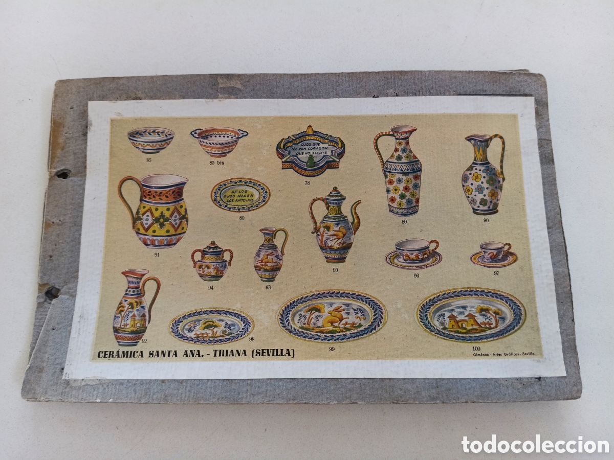 Antiquit&eacute;s: CATALOGO CERAMICA SANTA ANA TRIANA PP.S.XX - CARLOS GONZALEZ Y HERMANO SEVILLA