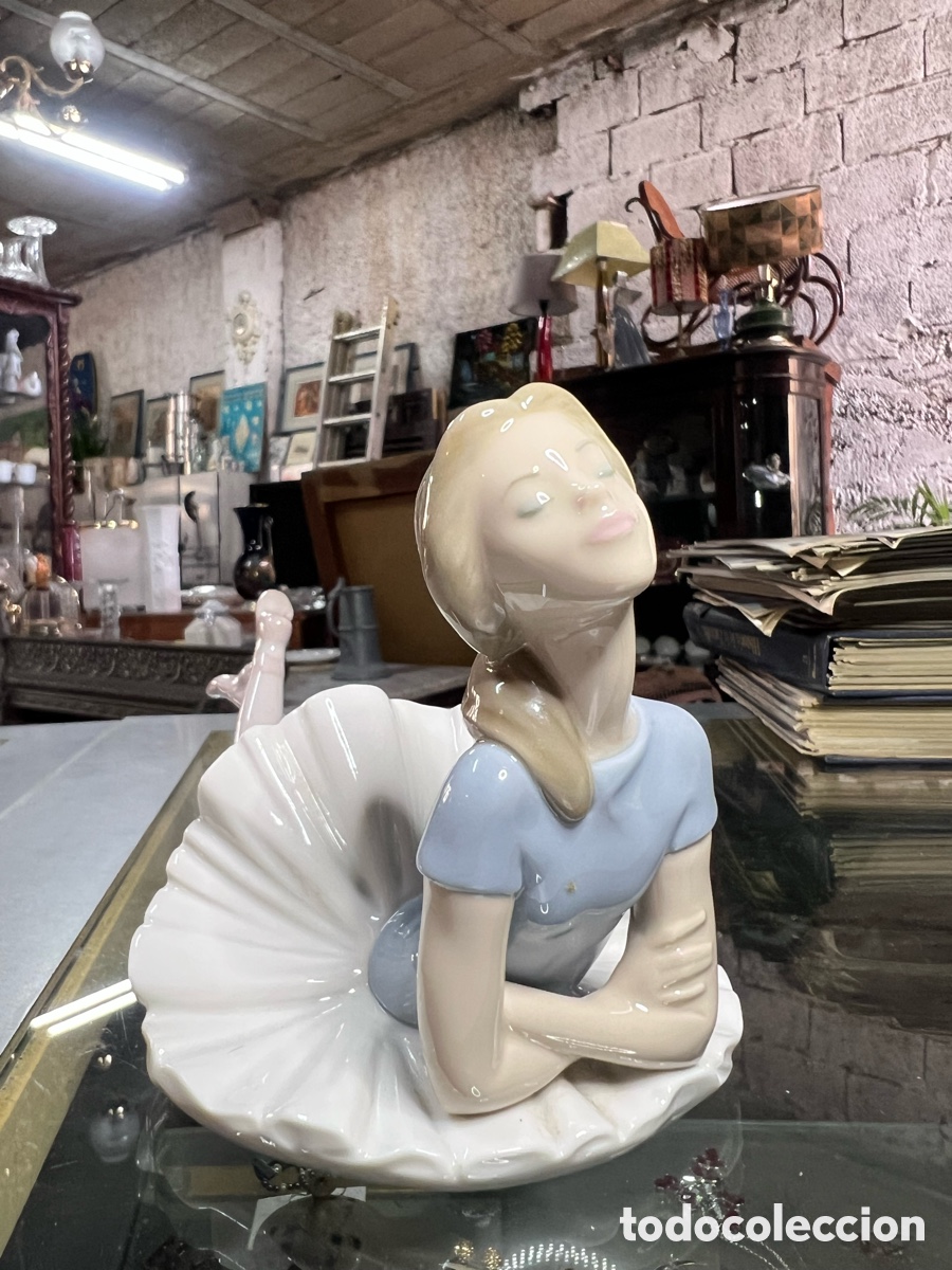 Antiguidades: Figura de porcelana Lladr&oacute; &rdquo;Bailarina de Ballet Pensativa&rdquo; - Ref 5139 - Descatalogada - V. Mart&iacute;nez