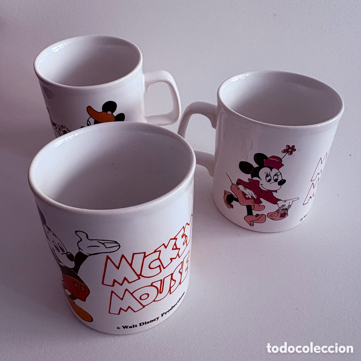 Antiguidades: Lote 3 taza minnie Mickey mouse disney kiln craft staffordshire england a&ntilde;os 80
