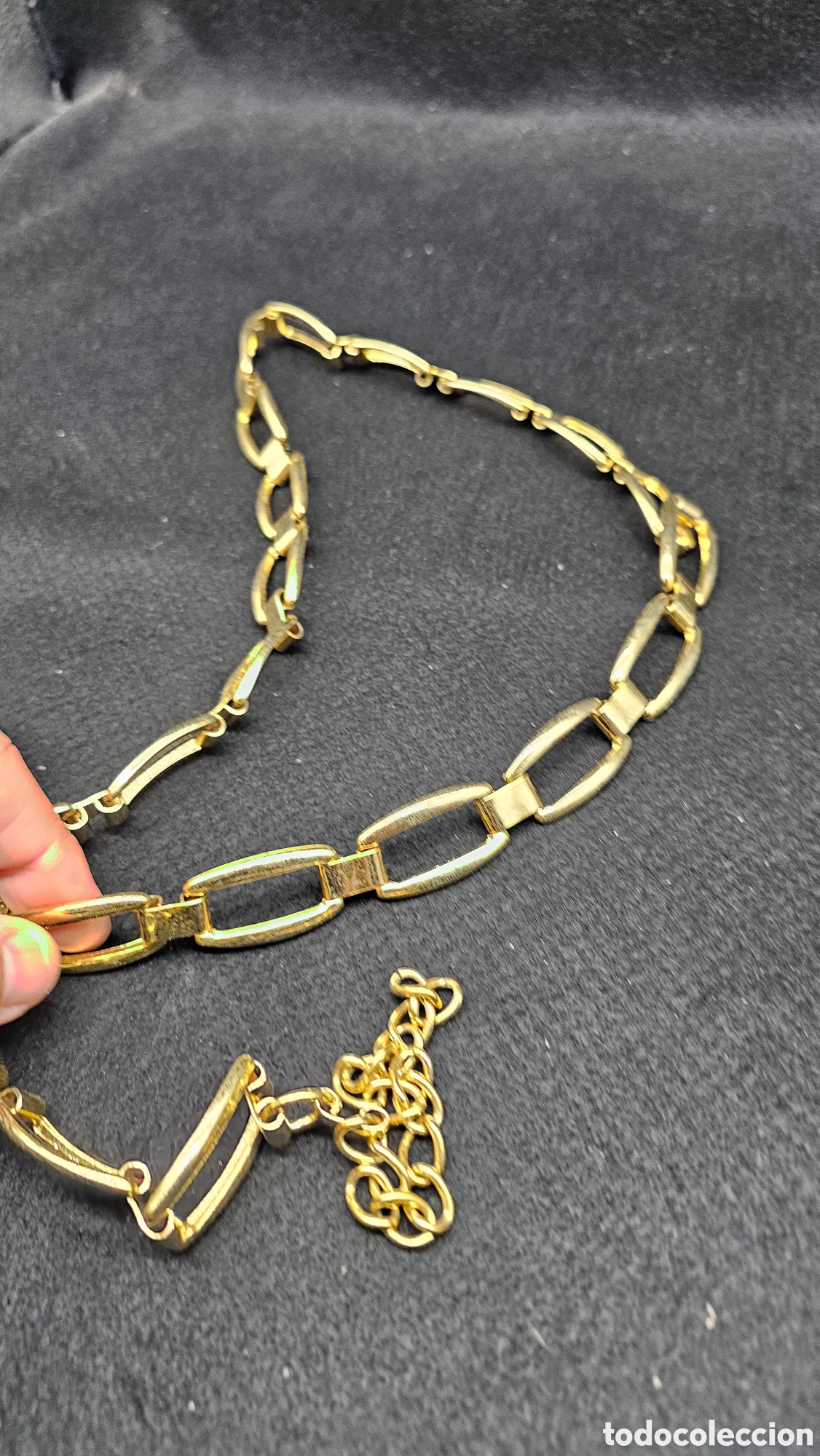 Antig&uuml;edades: Cintur&oacute;n de eslabones de metal dorado - Foto 2