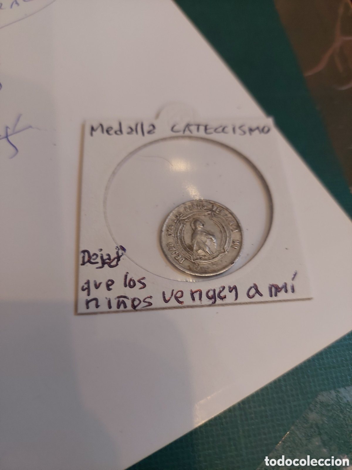 Oggetti Antichi: MEDALLA CATECISMO PARROQUIAL!DEJAD QUE LOS NI&Ntilde;OS VENGAN A 1 RELIGI&Oacute;N
