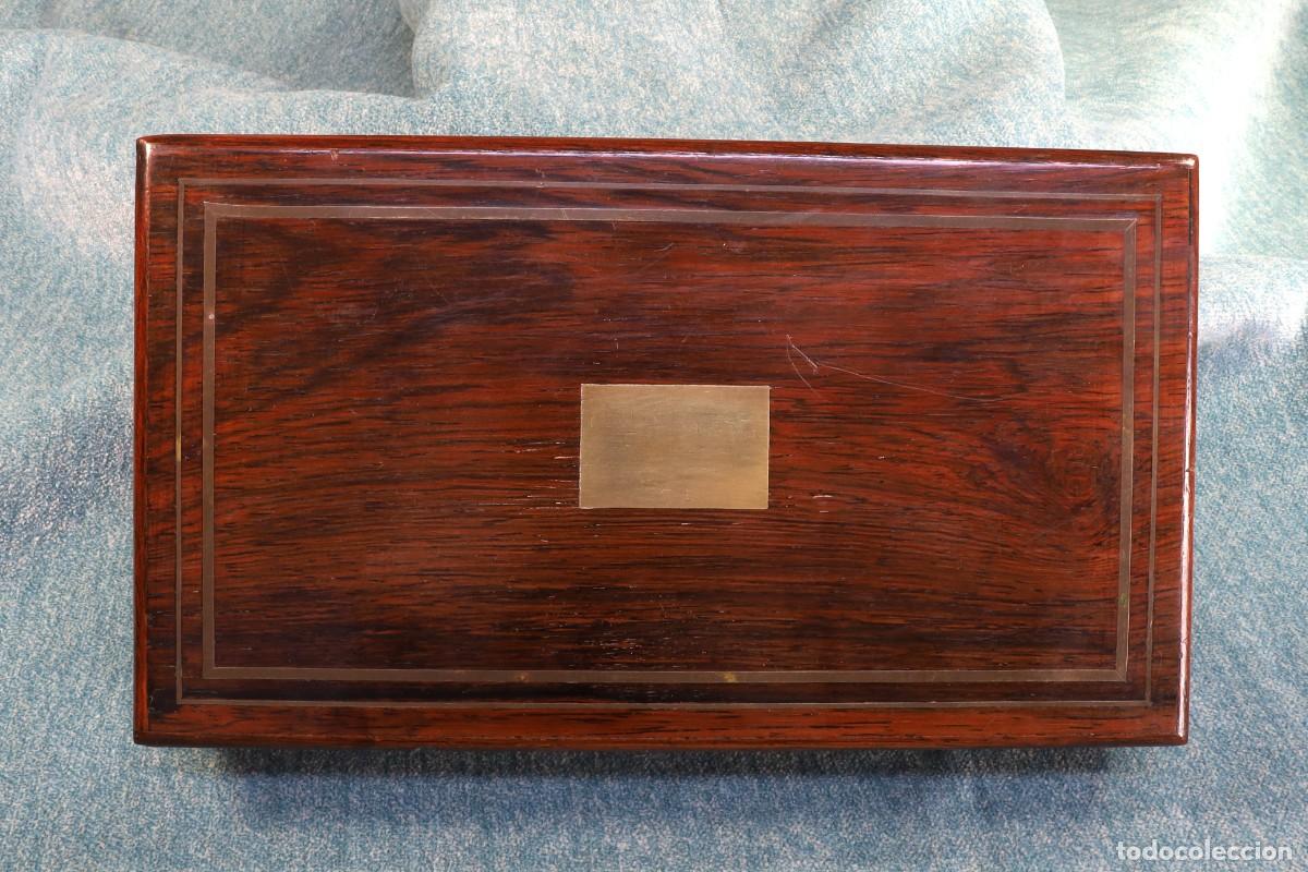Antig&uuml;edades: Caja rectangular de madera para compases. Doble piso. Rectangular wooden box for compasses. - Foto 5
