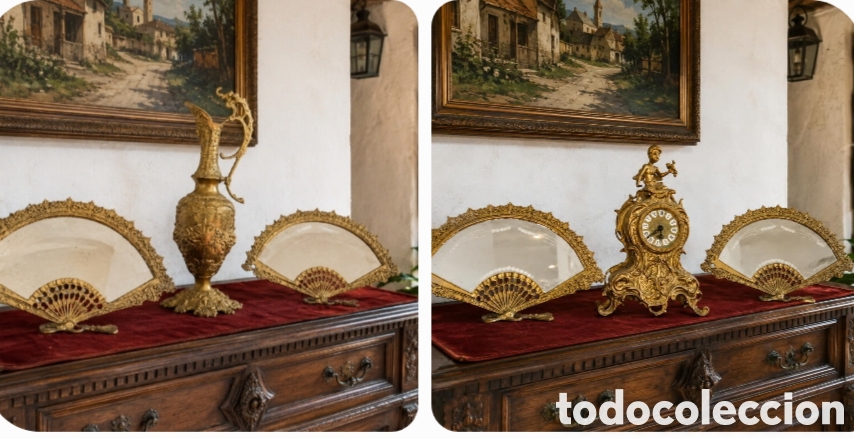 Antiques: Magn&iacute;fico y &uacute;nico conjunto de bronce
