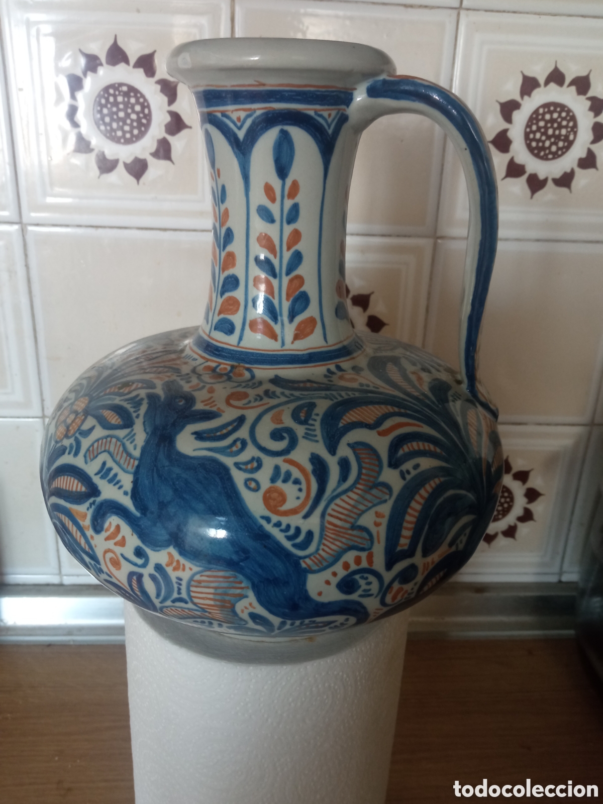 Antig&uuml;edades: Antigua pieza de cer&aacute;mica de Talavera, Ruiz de Luna, 22 cm de altura