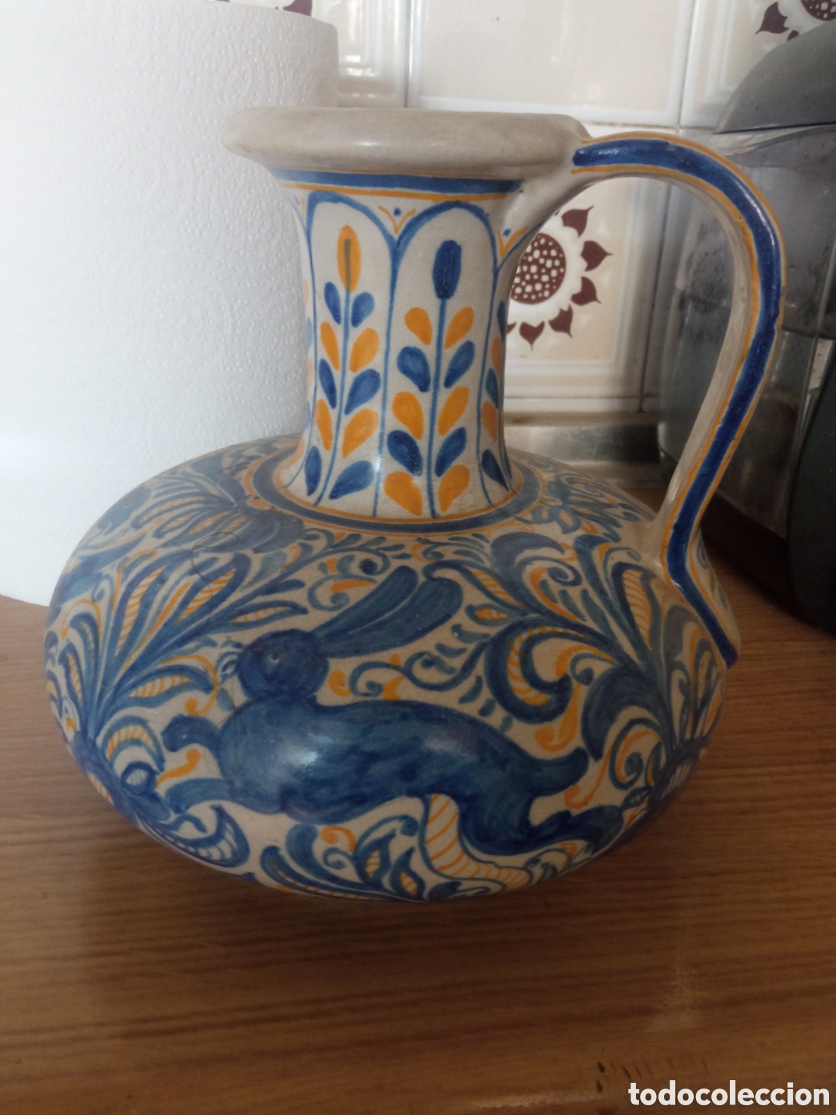 Antig&uuml;edades: Antigua pieza de cer&aacute;mica de Talavera, Ruiz de Luna, 20 cm de altura