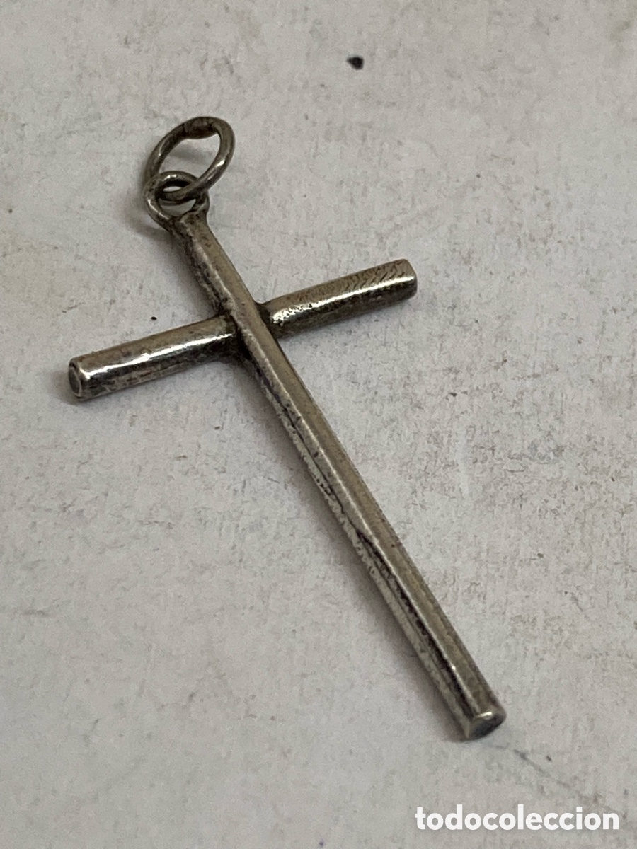 Antiguidades: Cruz de plata religiosa C668