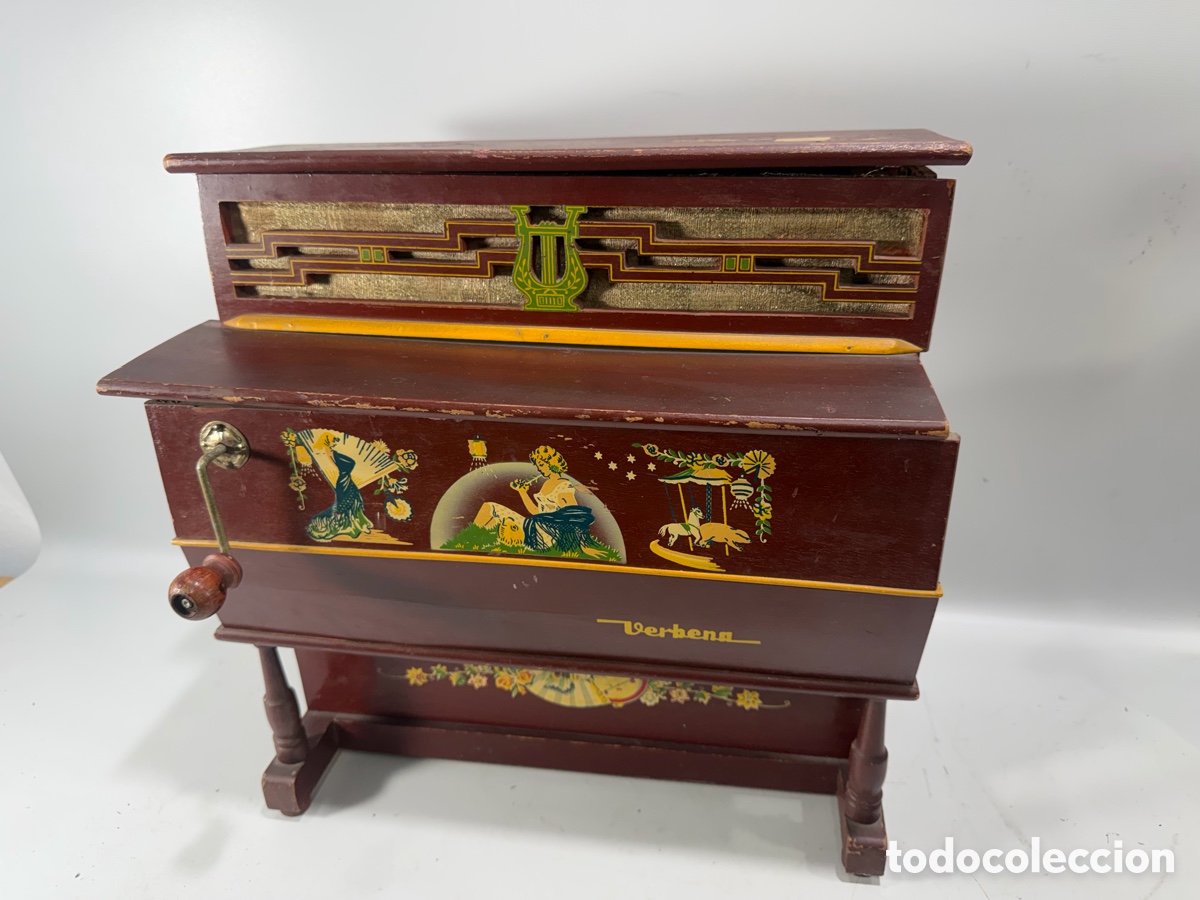 Antiguidades: ANTIGUO ORGANILLO MEC&Aacute;NICO REIG VERBENA &ndash; 4 MELOD&Iacute;AS &ndash; FABRICADO EN ESPA&Ntilde;A