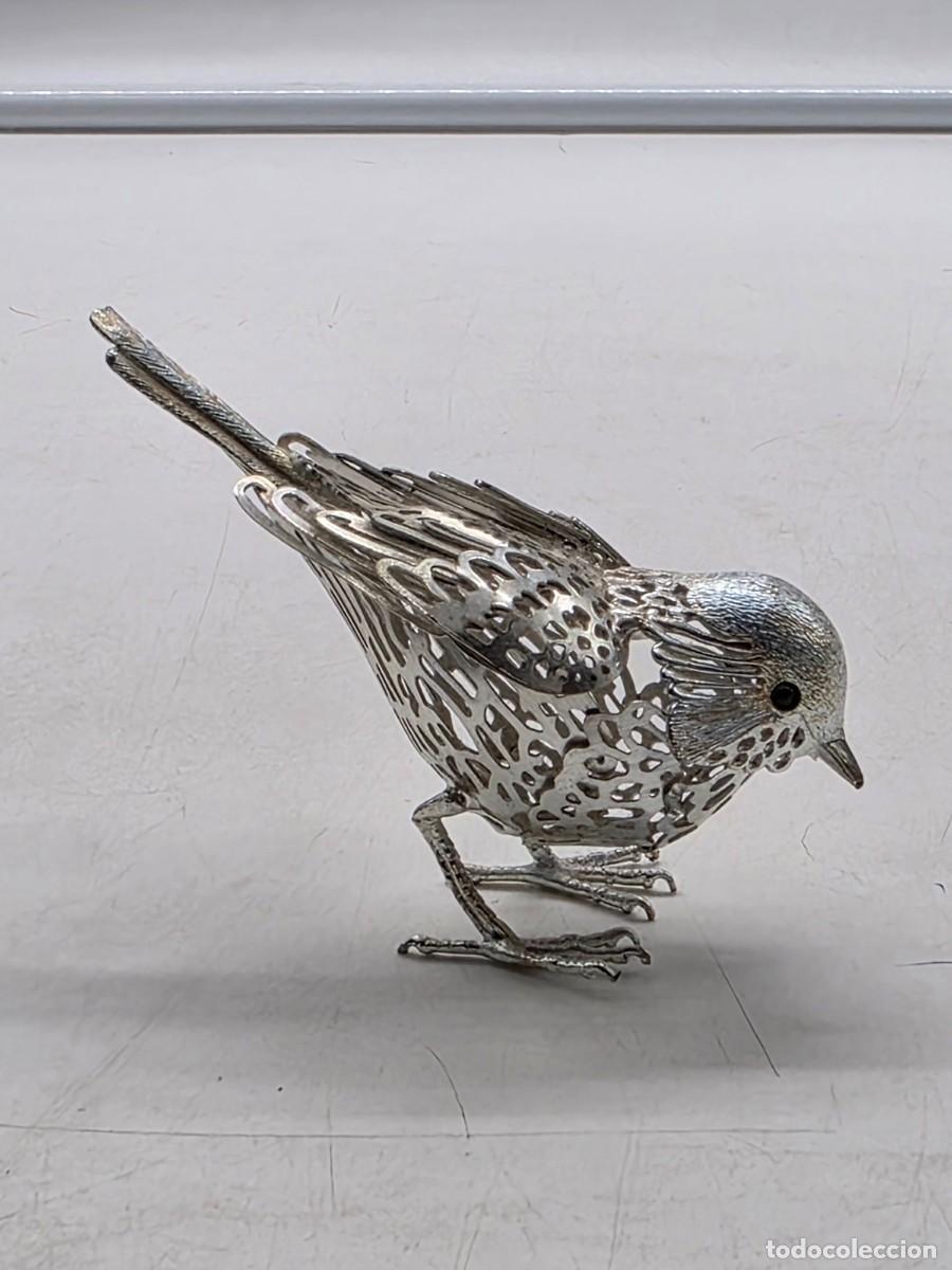 Antig&uuml;edades: ORFEBRERIA CHRISTOFLE, COLECCI&Oacute;N LUMI&Egrave;RE D' ARGENT,P&Aacute;JARO METAL PLATEADO ( SELLO ) VER FOT