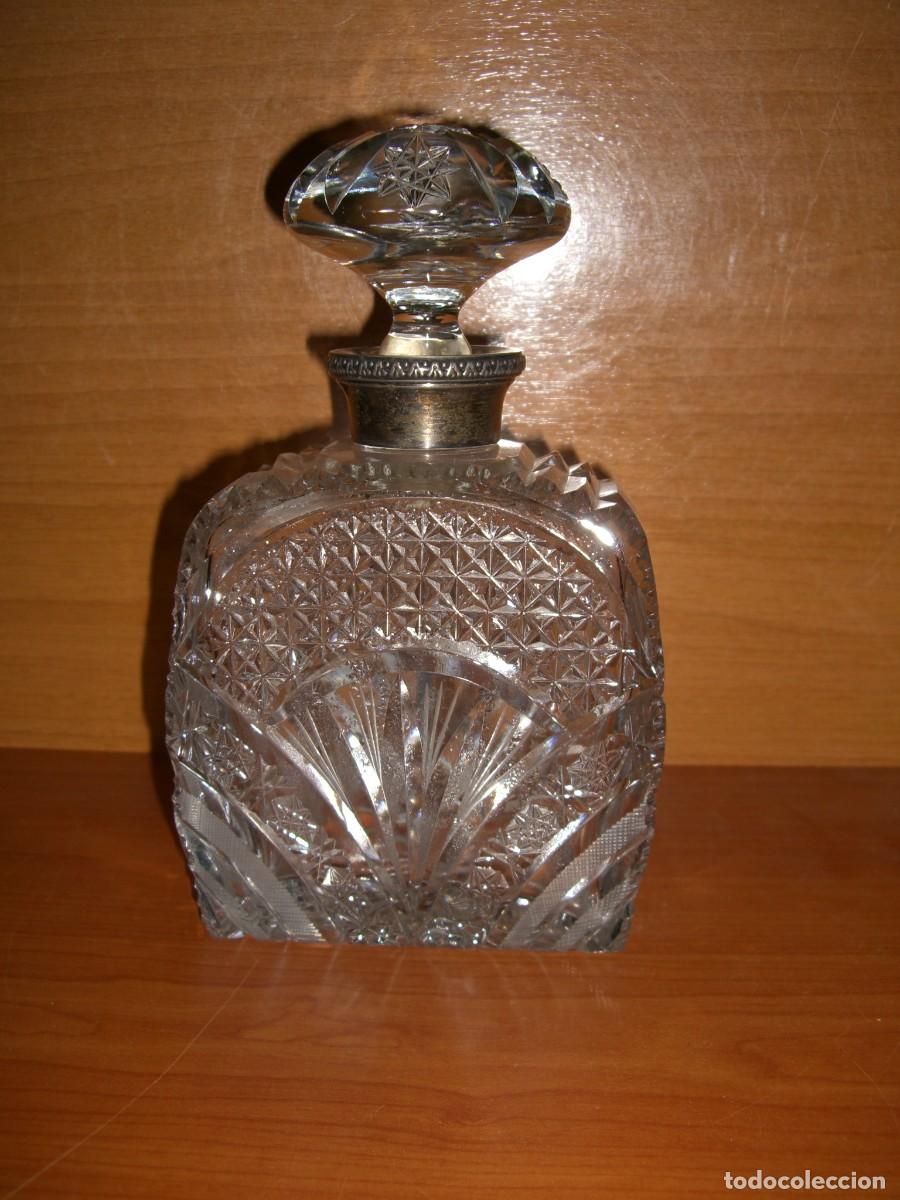 Antiques: LICORERA CRISTAL Y PLATA