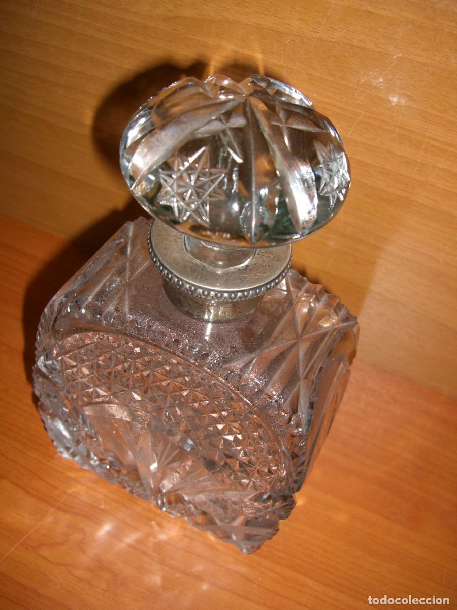 Antig&uuml;edades: LICORERA CRISTAL Y PLATA - Foto 2