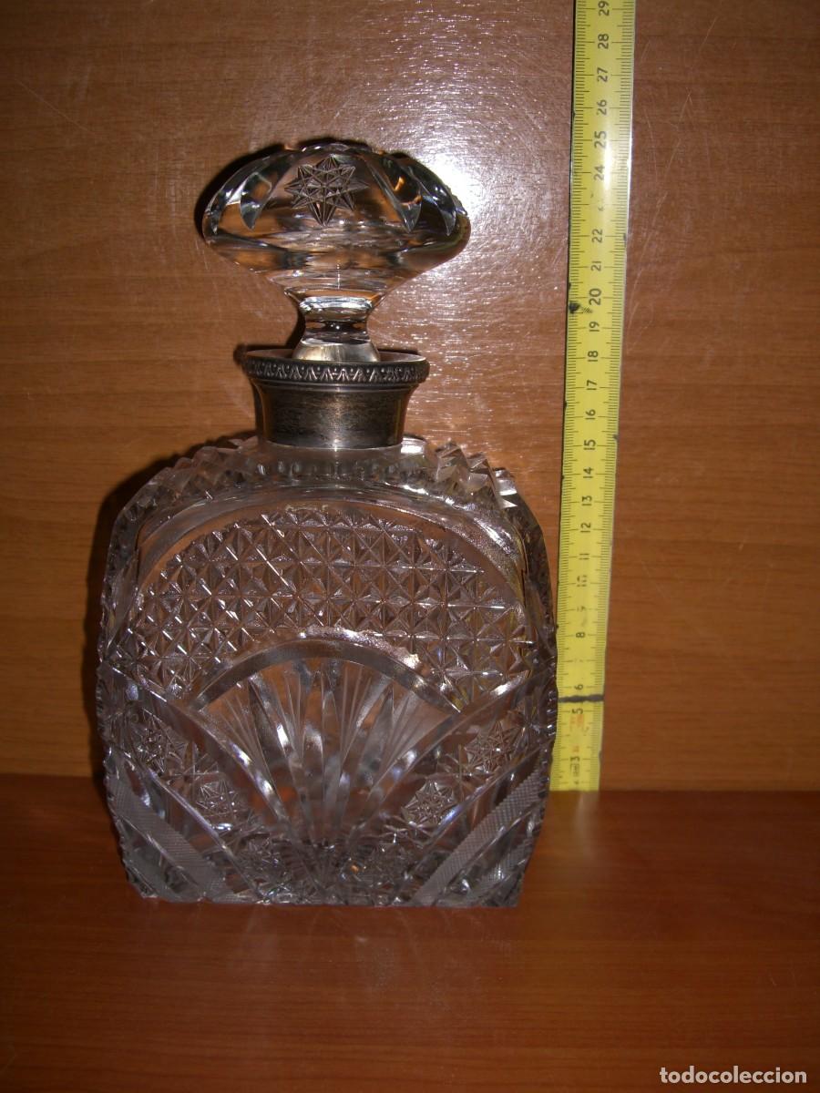 Antig&uuml;edades: LICORERA CRISTAL Y PLATA - Foto 7