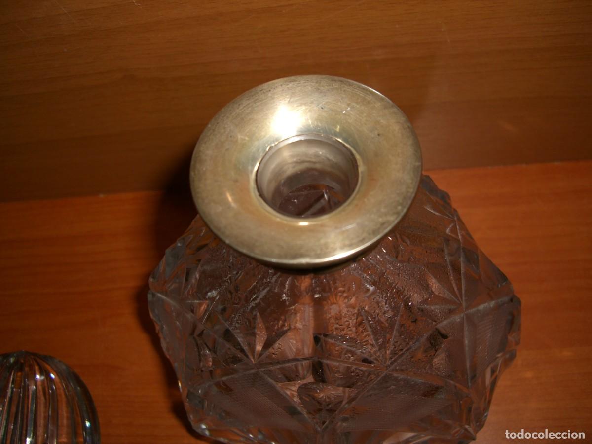 Antig&uuml;edades: LICORERA CRISTAL Y PLATA - Foto 7