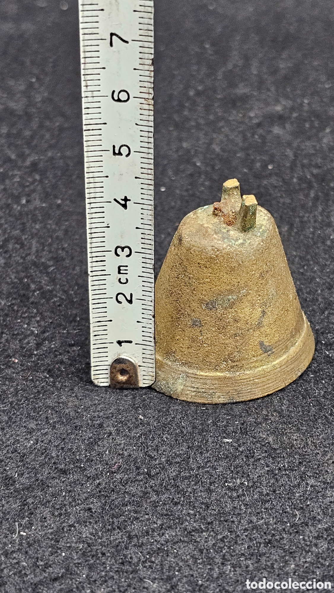 Antig&uuml;edades: Antigua campanilla de bronce.... - Foto 6