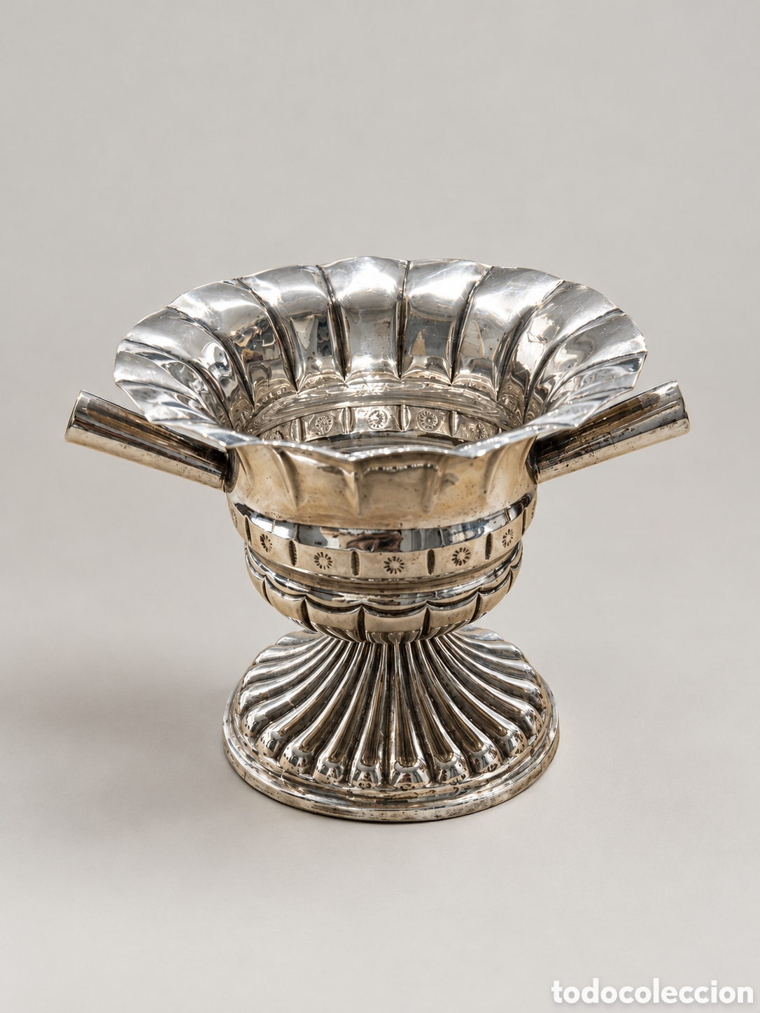 Antig&uuml;edades: Antigua Chofeta o Braserillo de Sobremesa en Plata de Primera Ley (915), Espa&ntilde;a, Circa 19