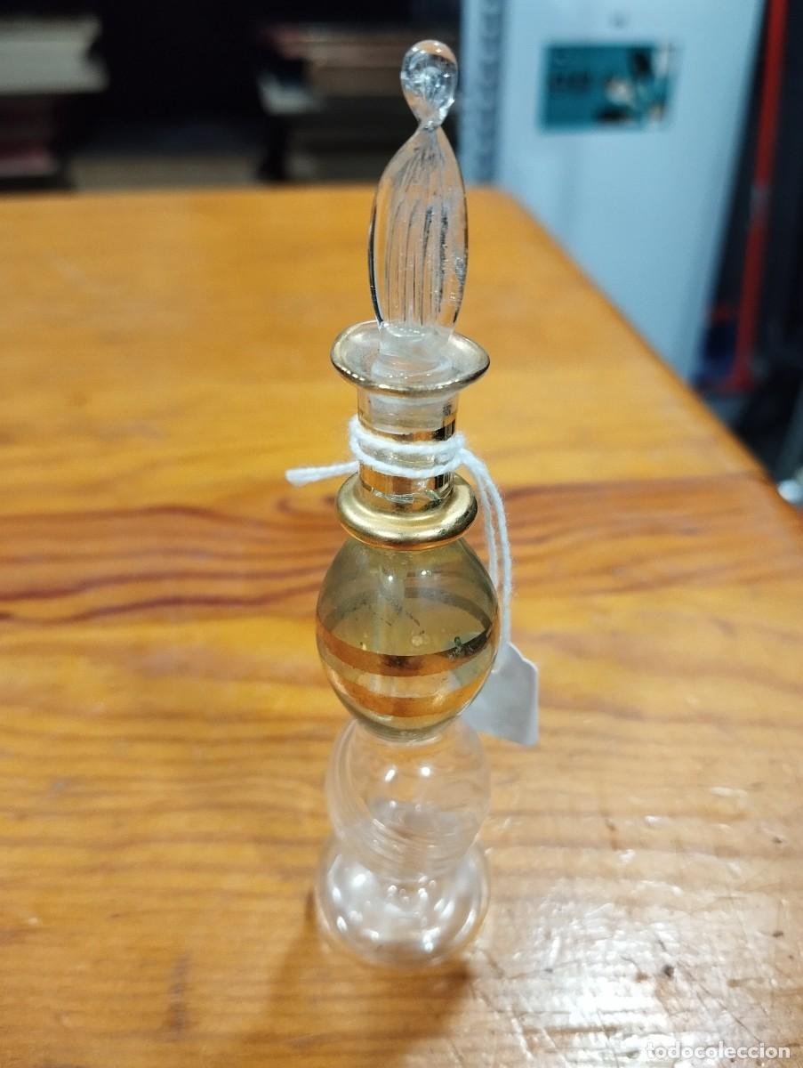 Antiquit&eacute;s: PERFUMERO EGIPCIO CRISTAL SOPLADO CON DORADOS.
